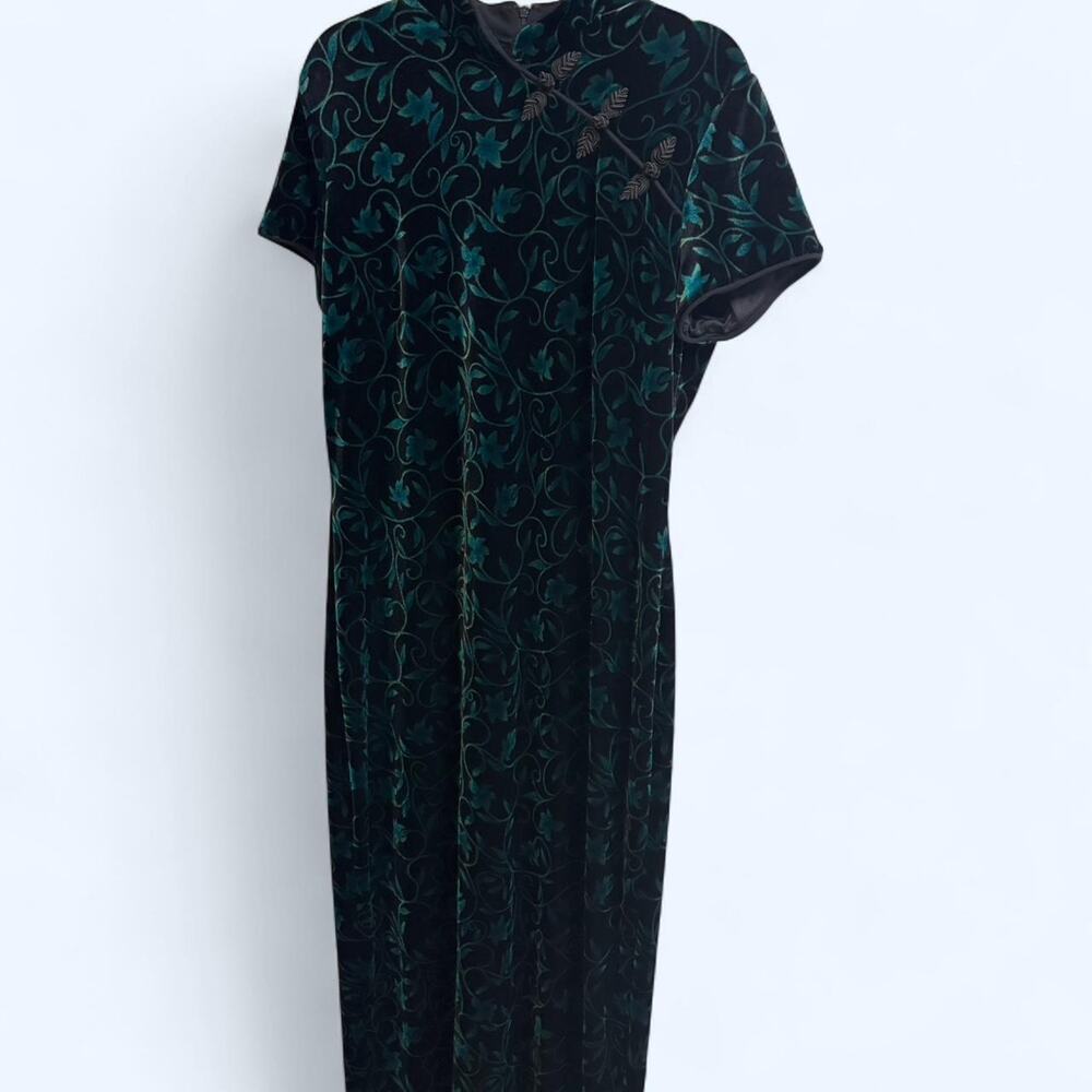 Vintage 90s david warren velvet dress